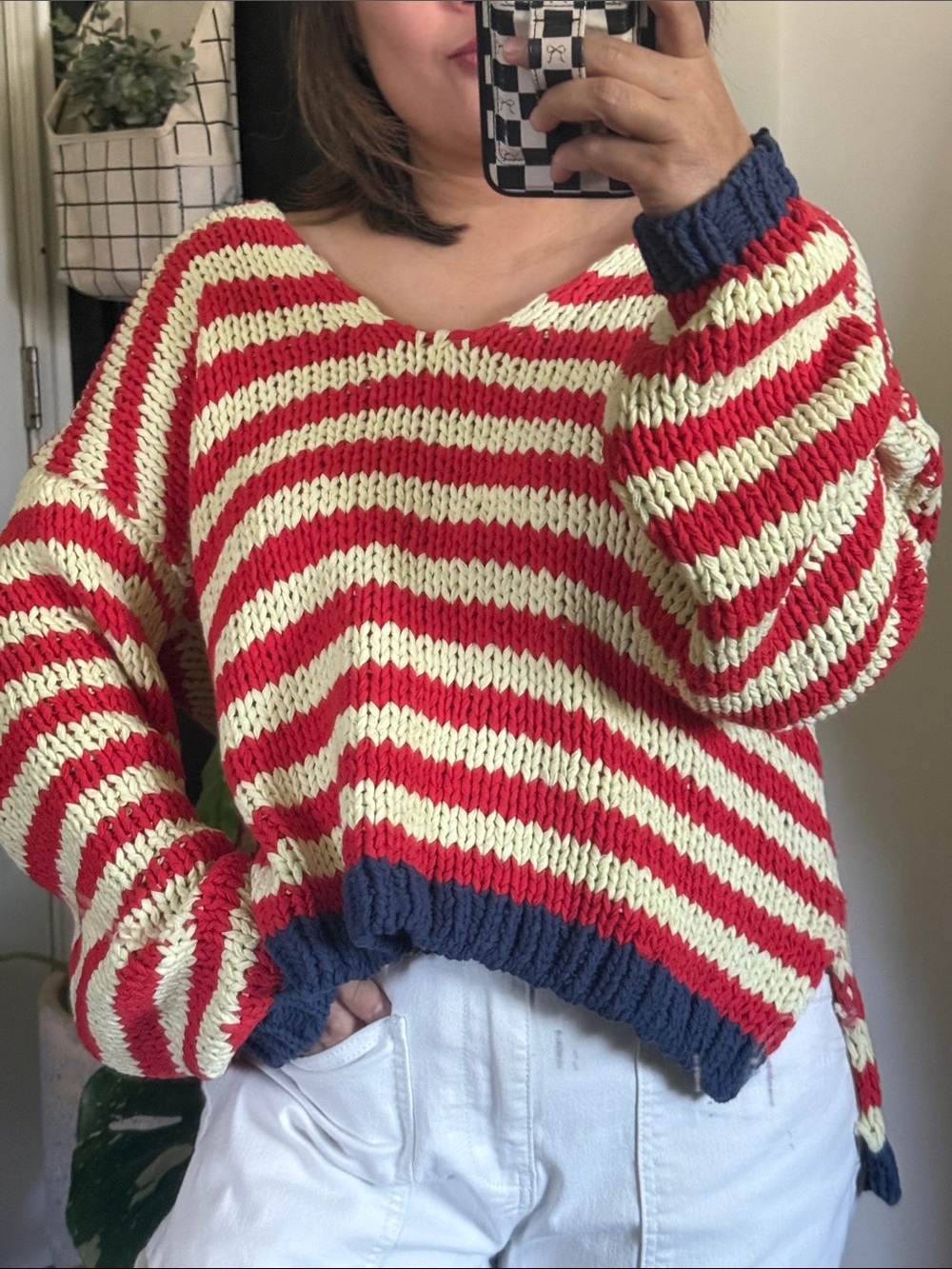 Free People Portland Pullover Vneck Sweater. Size M - Picture 5 of 11